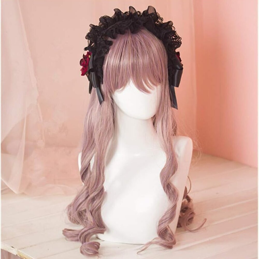 Lace Headband Womens Cosplay Costume Accessory Vintage Rose Flower - Picture 3 of 4